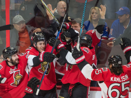 Ottawa vince la seconda partita consecutiva, Pittsburgh subisce la prima sconfitta, San Jose travolge Dallas