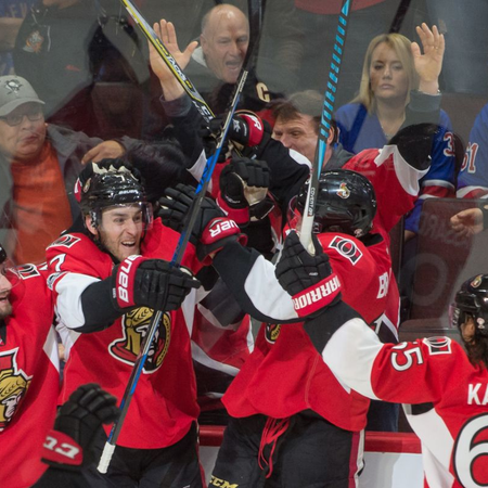 Ottawa vince la seconda partita consecutiva, Pittsburgh subisce la prima sconfitta, San Jose travolge Dallas